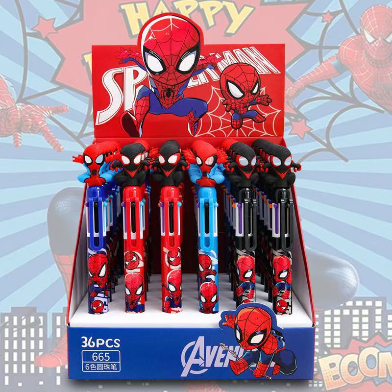 Stationery Warehouse - 36pcs-Spider Man 6 Colors Ballpoint Pen