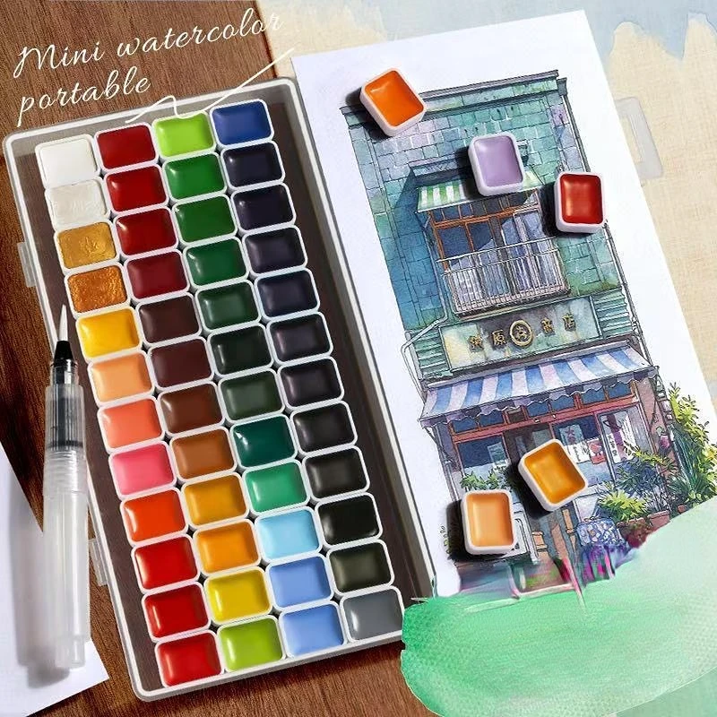 Correction Fluid White - 48 Colors Professional Granulating Watercolor Paint