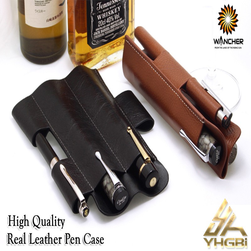 Pen Pouch Roll - Wancher vegetable tanned tree cream leather