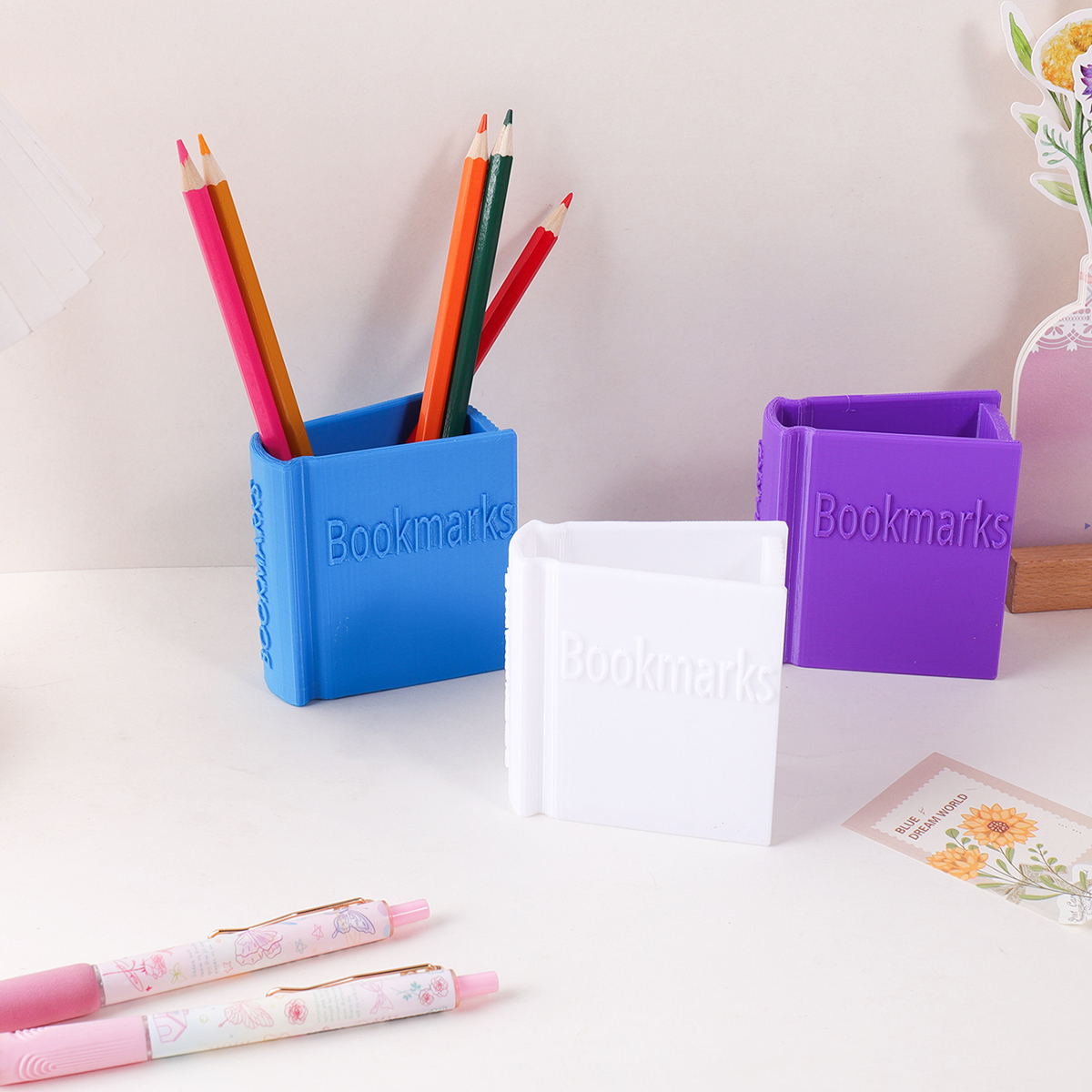Stationery Office Supply Store - Minimalist style 3D solid color pen