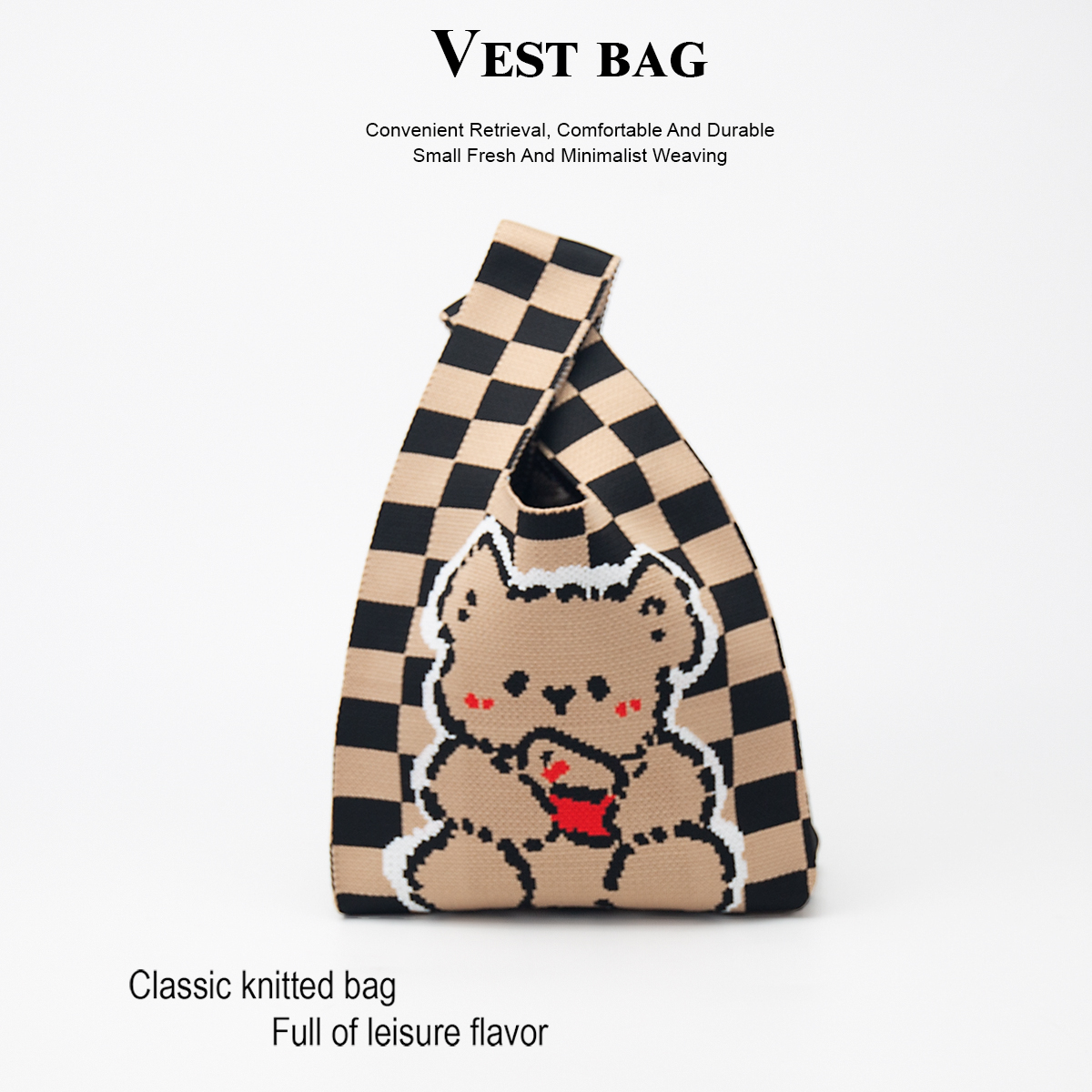 Cute Knitted Handbag for Girls - Pencil Case Large review and price