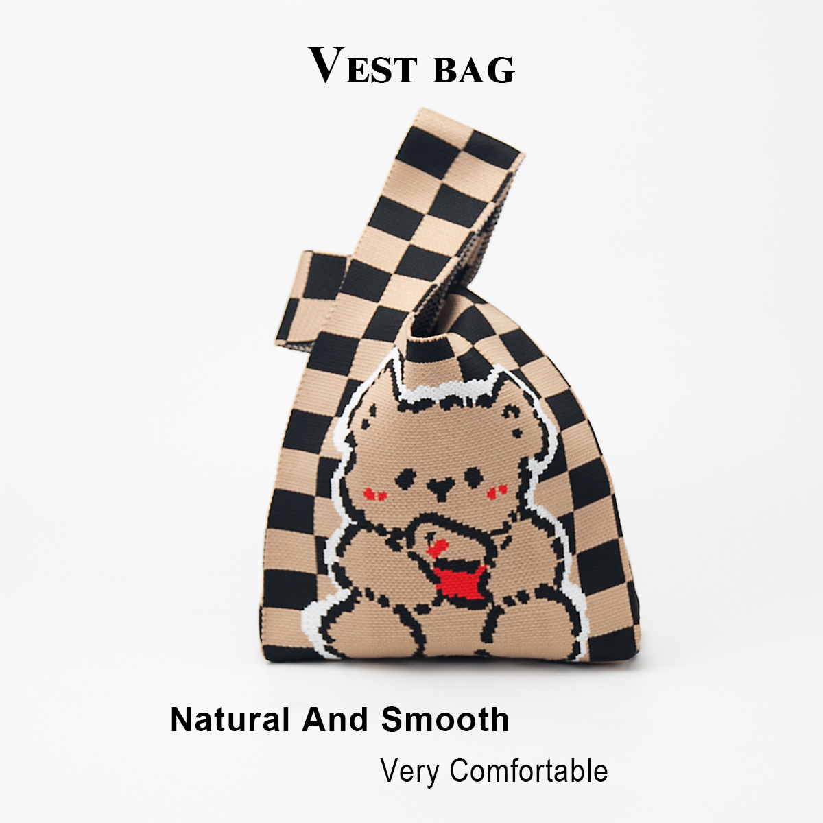 Cute Knitted Handbag for Girls - Pencil Case Large review and price