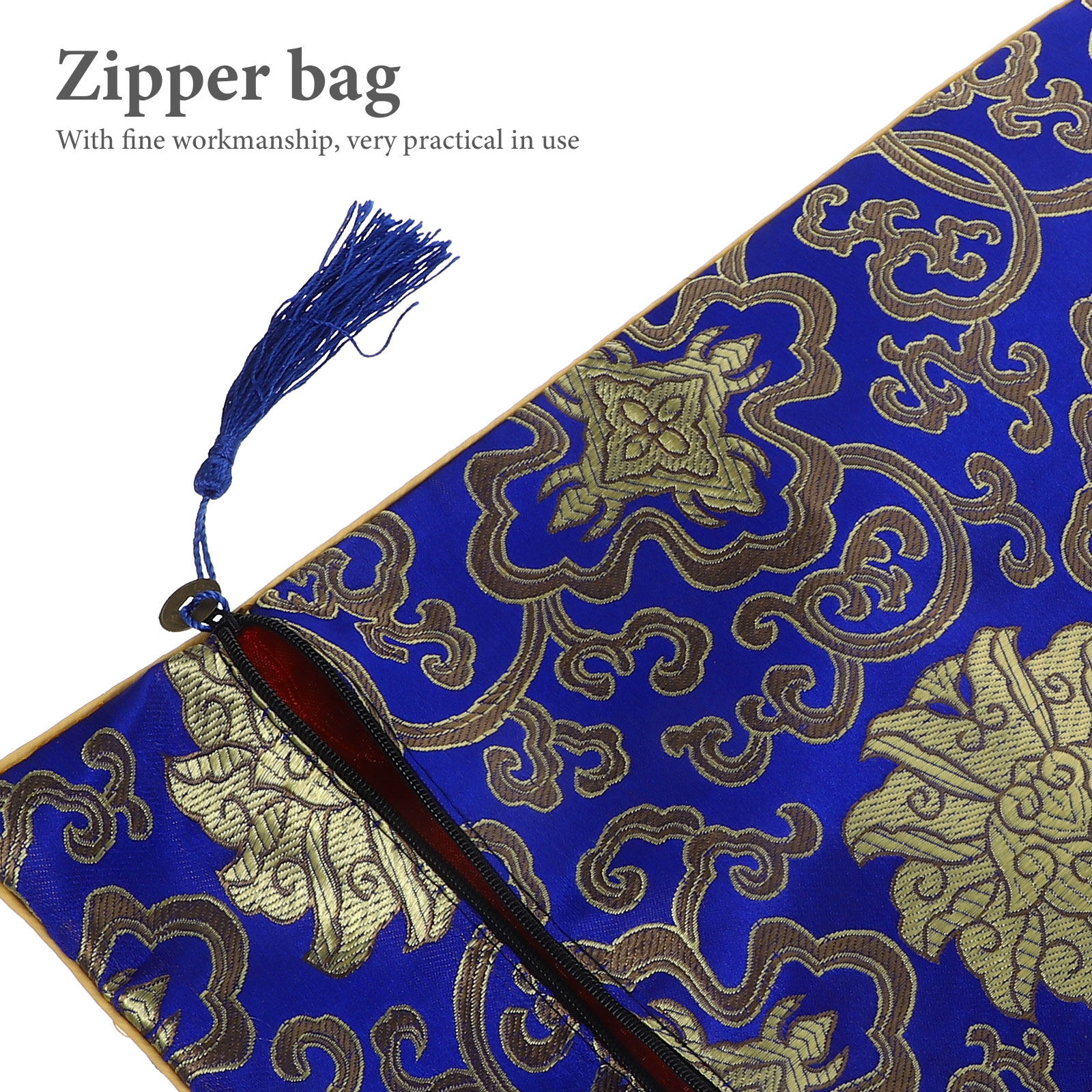 Chic Chinese Pattern Zipper Pe - Pencil Case Large review and price