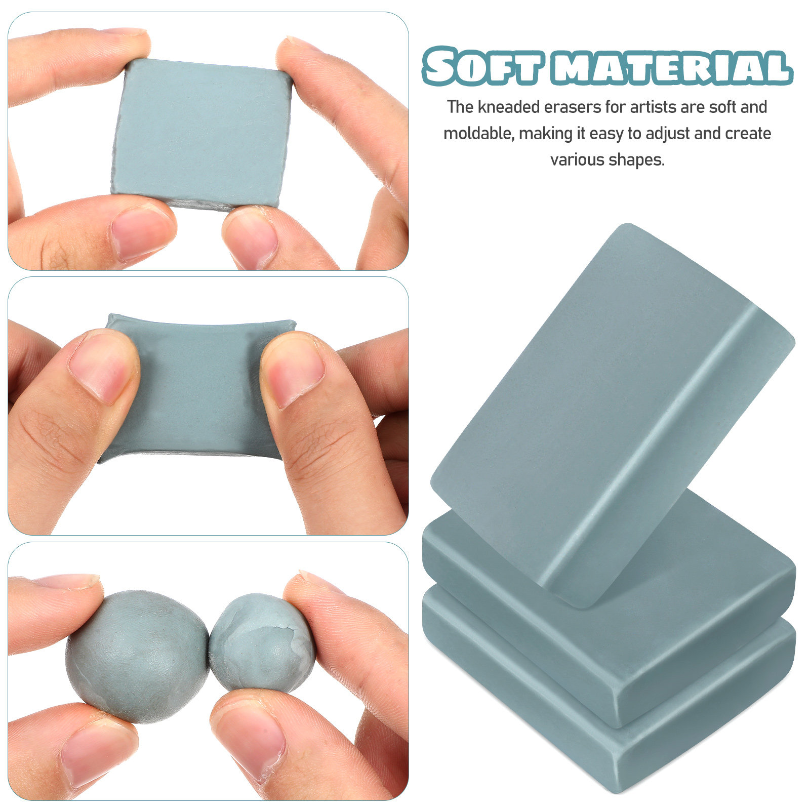 12Pcs Kneaded Erasers Moldable - Rubber Eraser Kneaded review and price