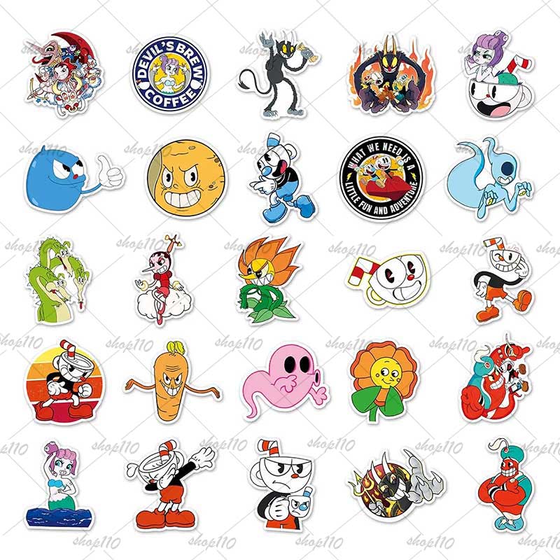 Cuphead Sticker Boy Game Gift  - Memo Pad Sticky review and price