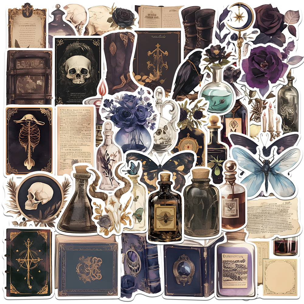 50PCS Dark Academia Stickers A - Memo Pad Sticky review and price