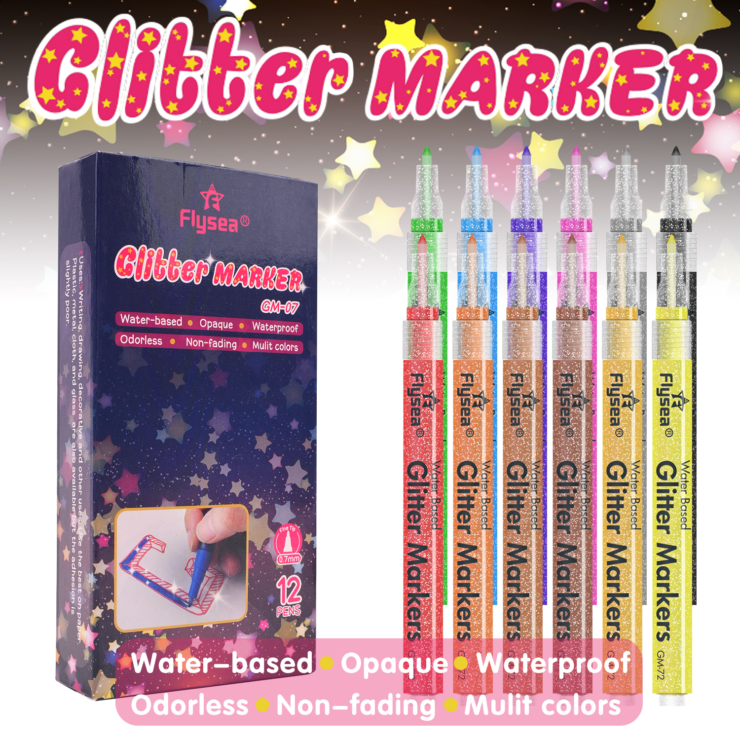 12 PCS Glitter Gel Pen Set wit - Gel Ink Pen Set review and price