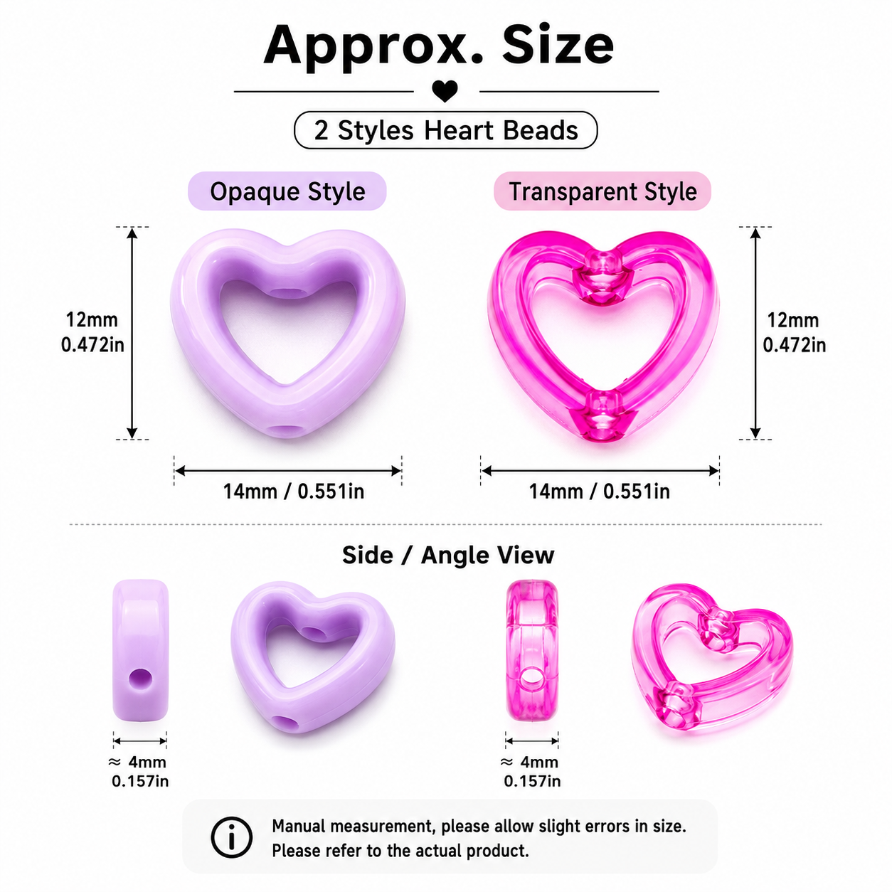 30Pcs Multicolor Clear Heart A - Stationery Warehouse review and price