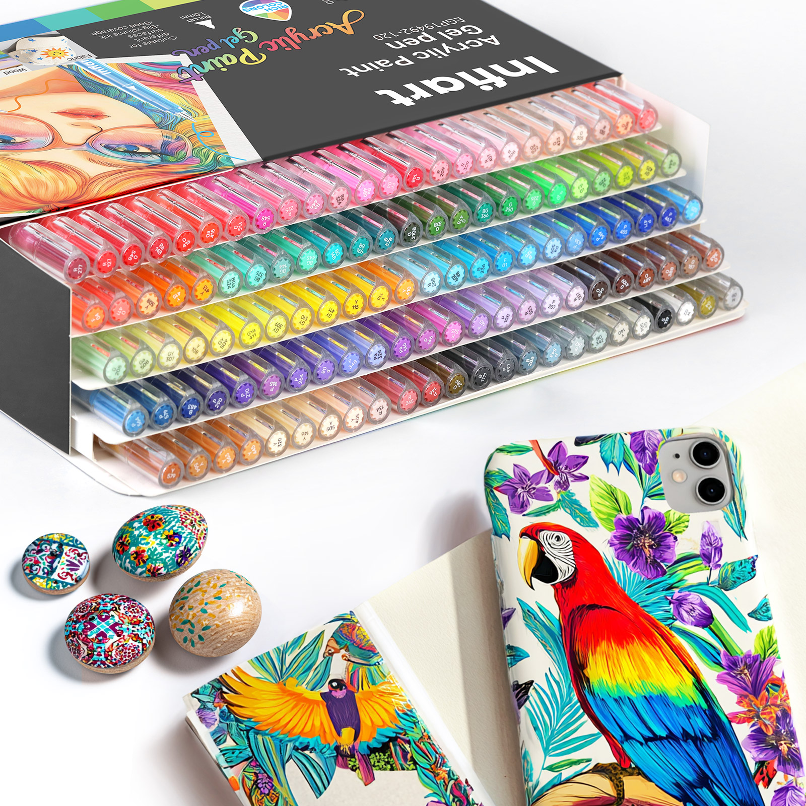 Acrylic Paint Gel Pens, Glitte - Gel Ink Pen Set review and price