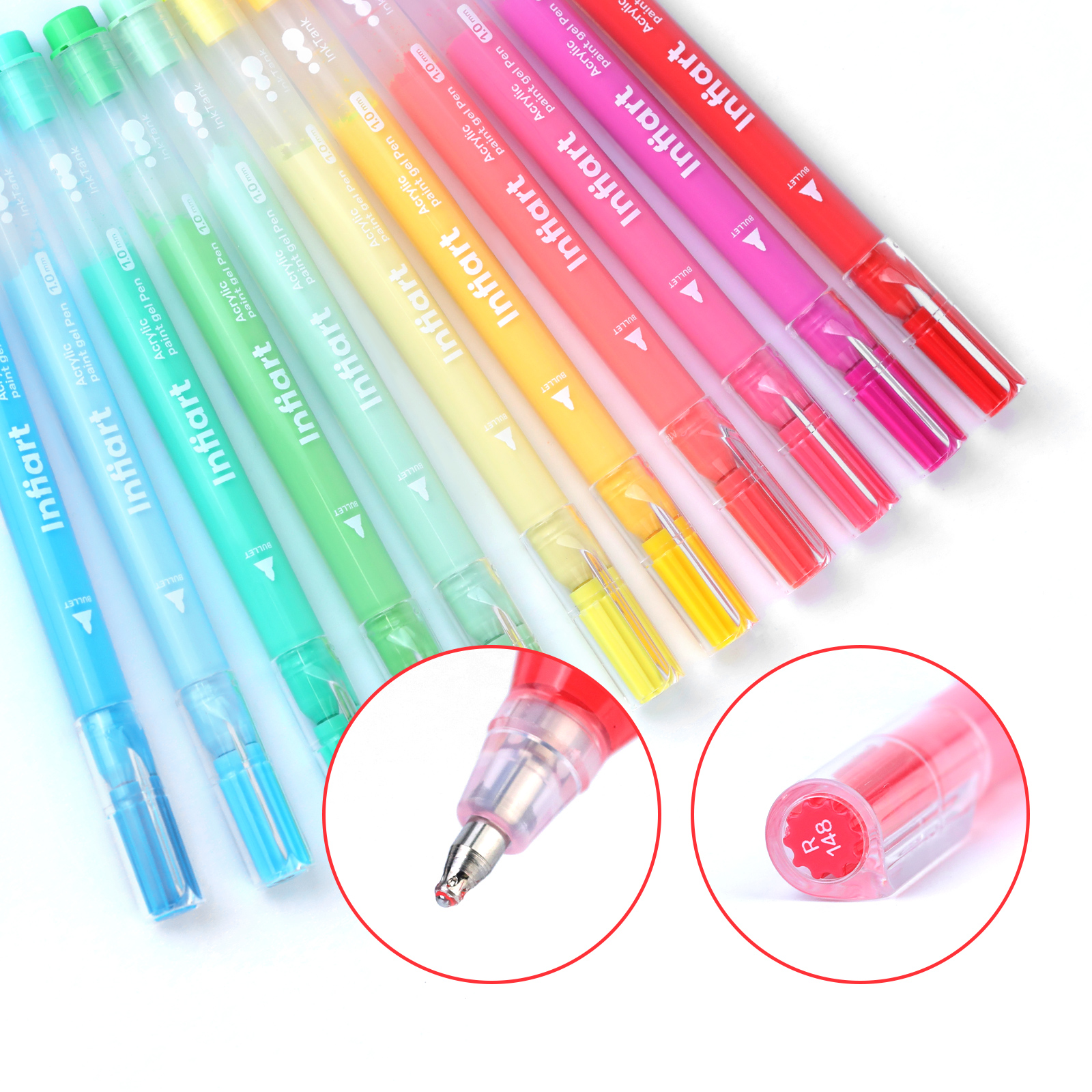 Acrylic Paint Gel Pens, Glitte - Gel Ink Pen Set review and price