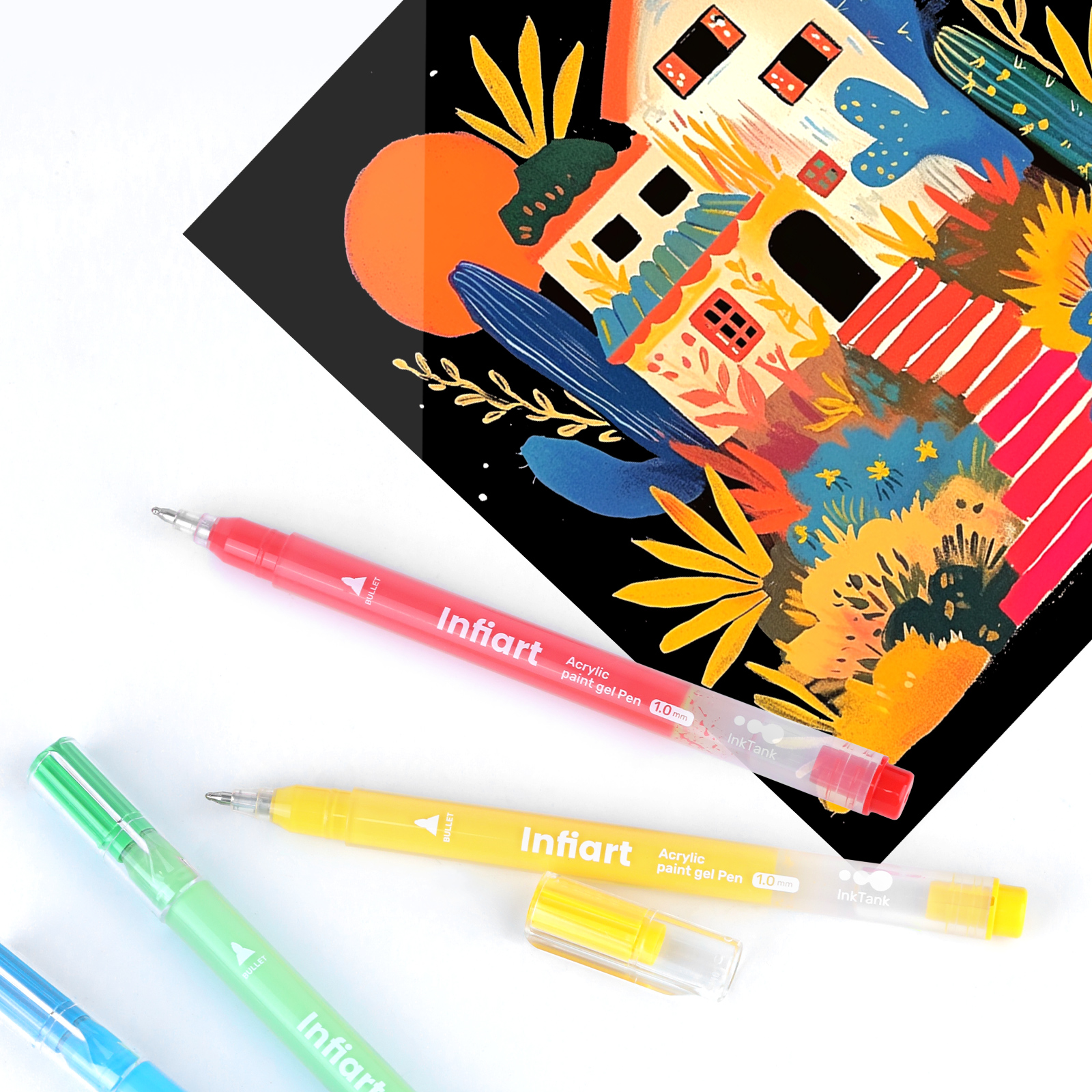 Acrylic Paint Gel Pens, Glitte - Gel Ink Pen Set review and price