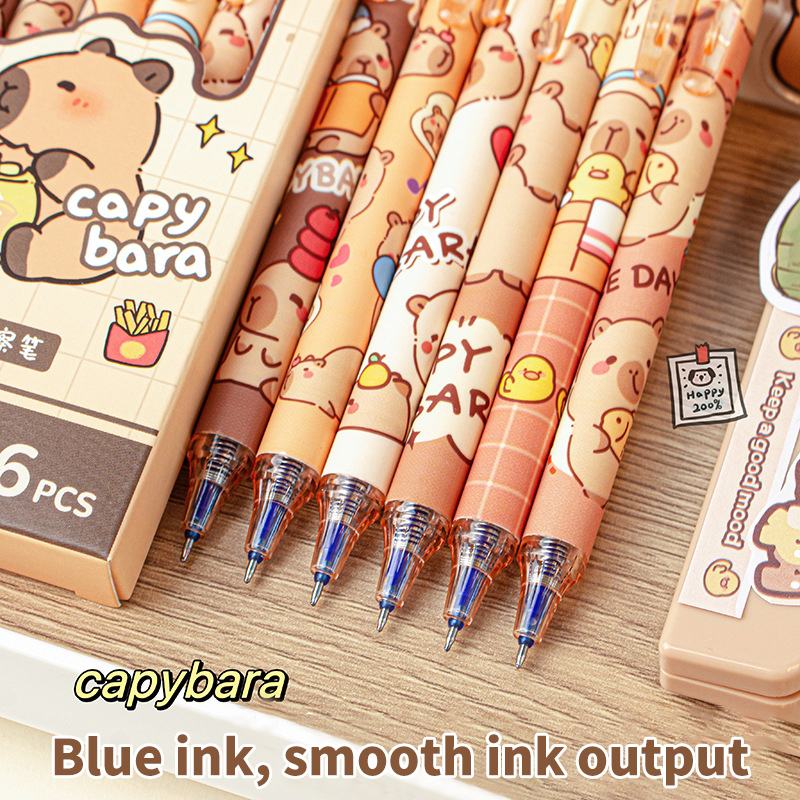 6Pcs Lovely Black and Blue Gel - Stationery Warehouse review and price