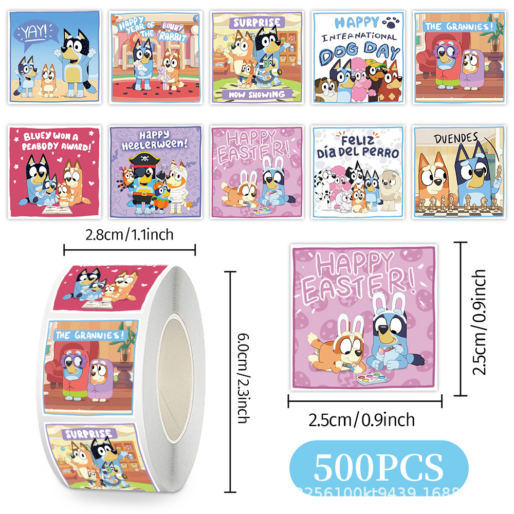 Wholesale 500Pcs/Roll Bluey St - Memo Pad Sticky review and price