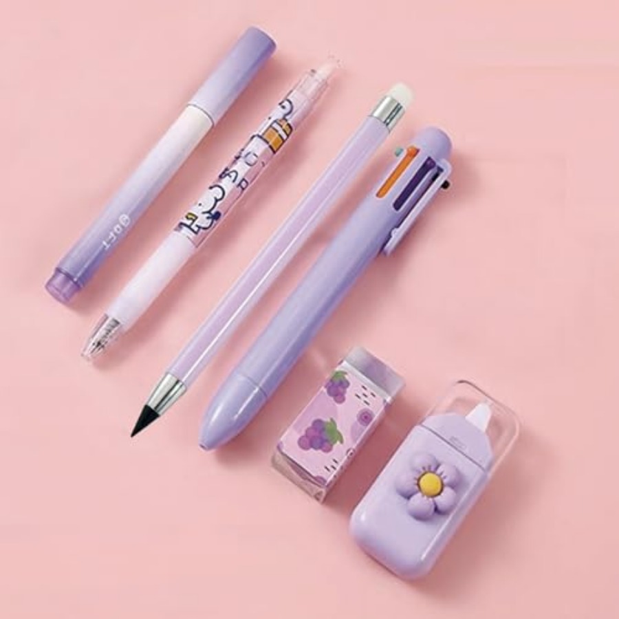 6 Pcs Cute Stationery Set for  - Gel Ink Pen Set review and price