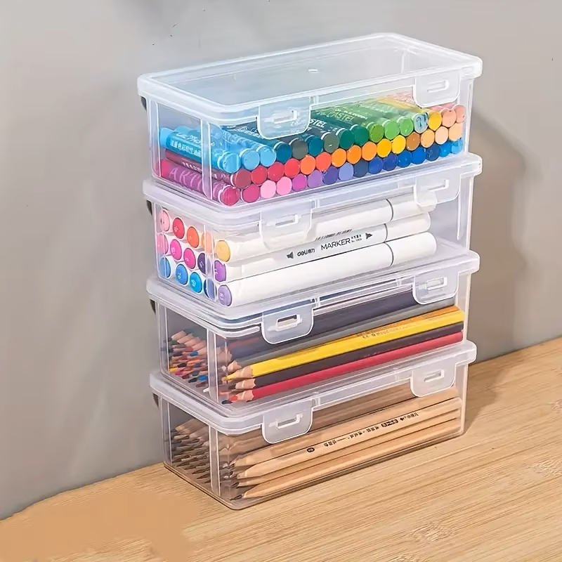4 large transparent PP storage - Stationery Office Supply Store review and price