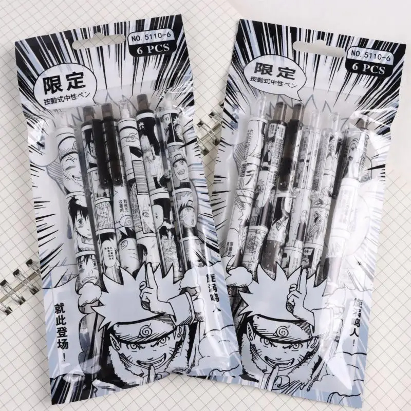Naruto 6Pcs/set Gel Pen Anime  - Gel Ink Pen Set review and price