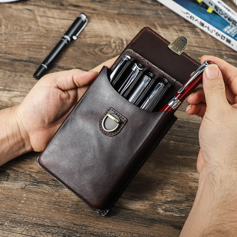 Luxury Genuine Leather Handcra - Pen Pouch Roll review and price