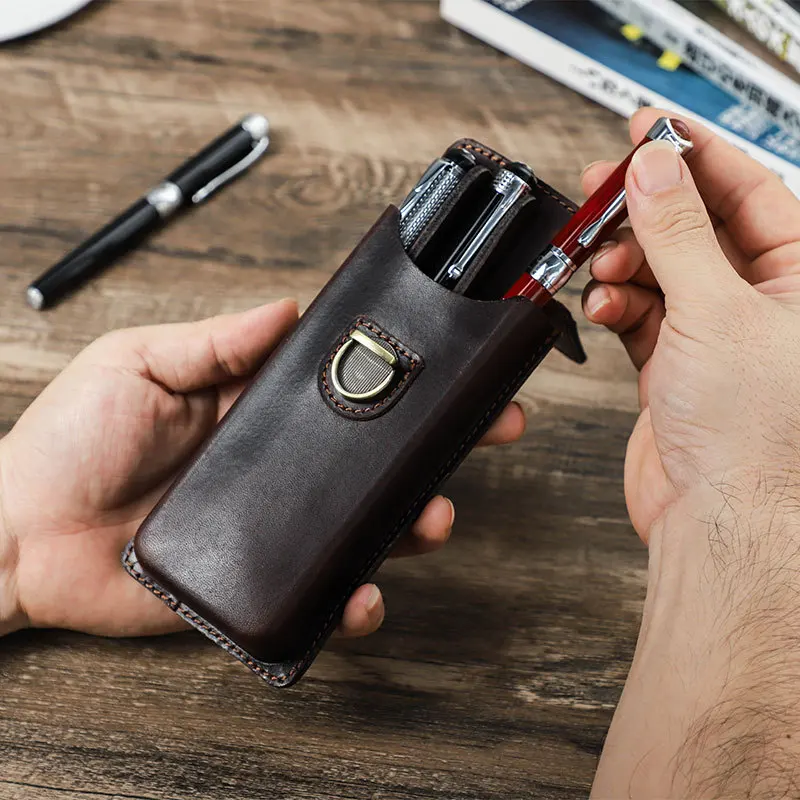 Luxury Genuine Leather Handcra - Pen Pouch Roll review and price