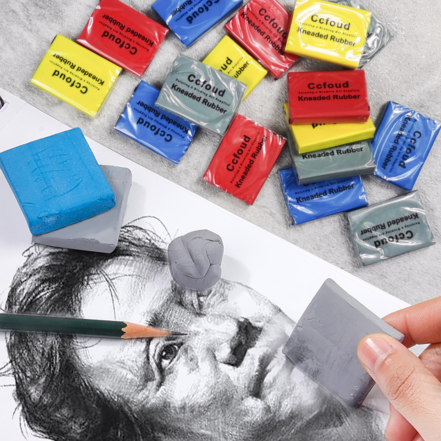 Kneaded Rubber Erasers, Colore - Rubber Eraser Kneaded review and price