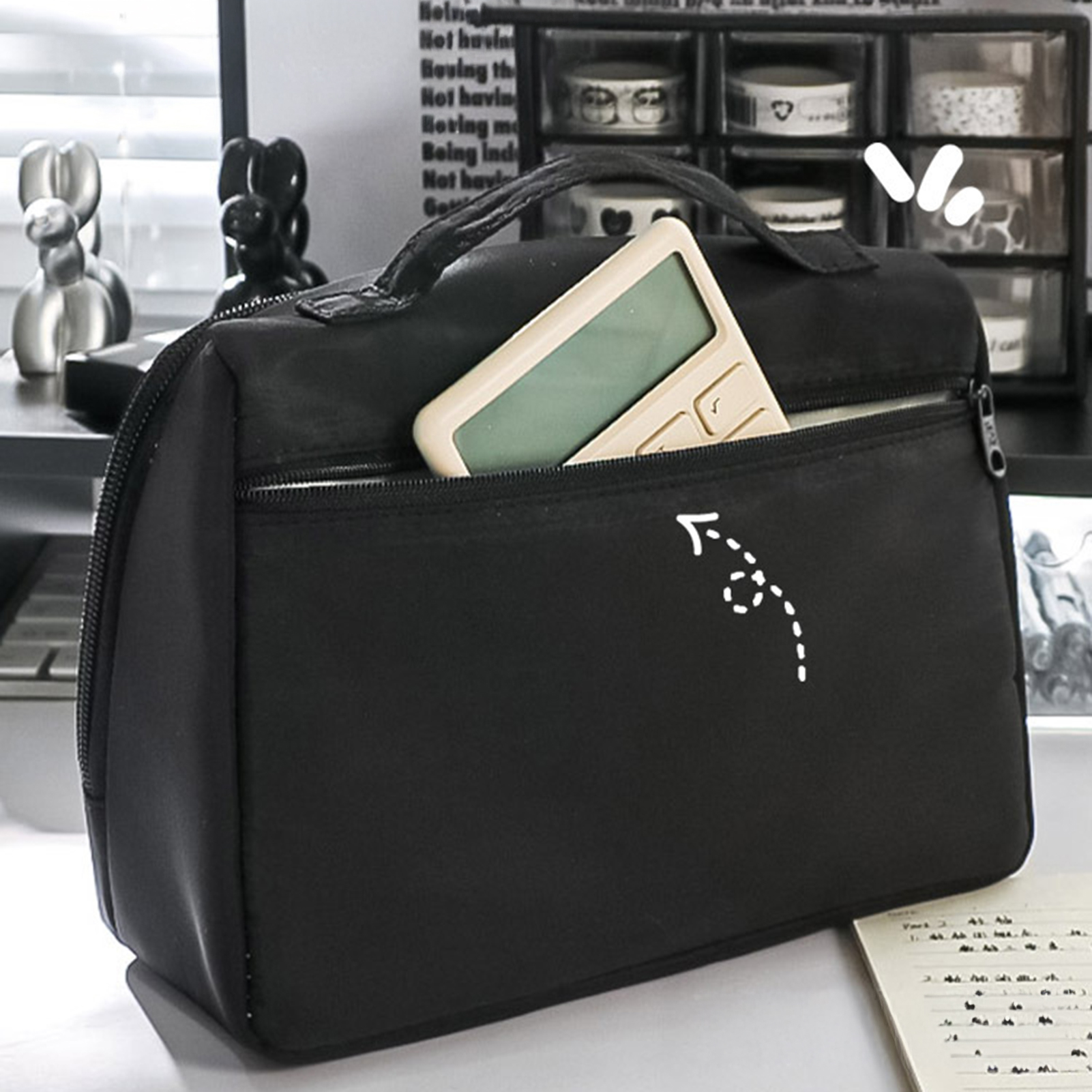 Large Capacity Pencil Case Bla - Pen Pouch Roll review and price